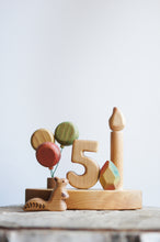 Load image into Gallery viewer, Wooden Number Five Ornament