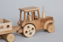 Load image into Gallery viewer, Wooden Tractor & Trailer