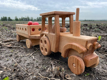 Load image into Gallery viewer, Wooden Tractor & Trailer
