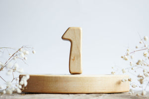 Wooden Number One Ornament