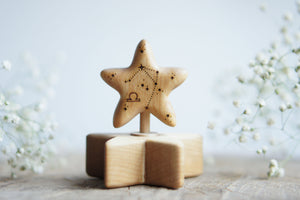 Wooden Libra Sign Ornament