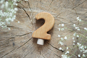 Wooden Number Two Ornament
