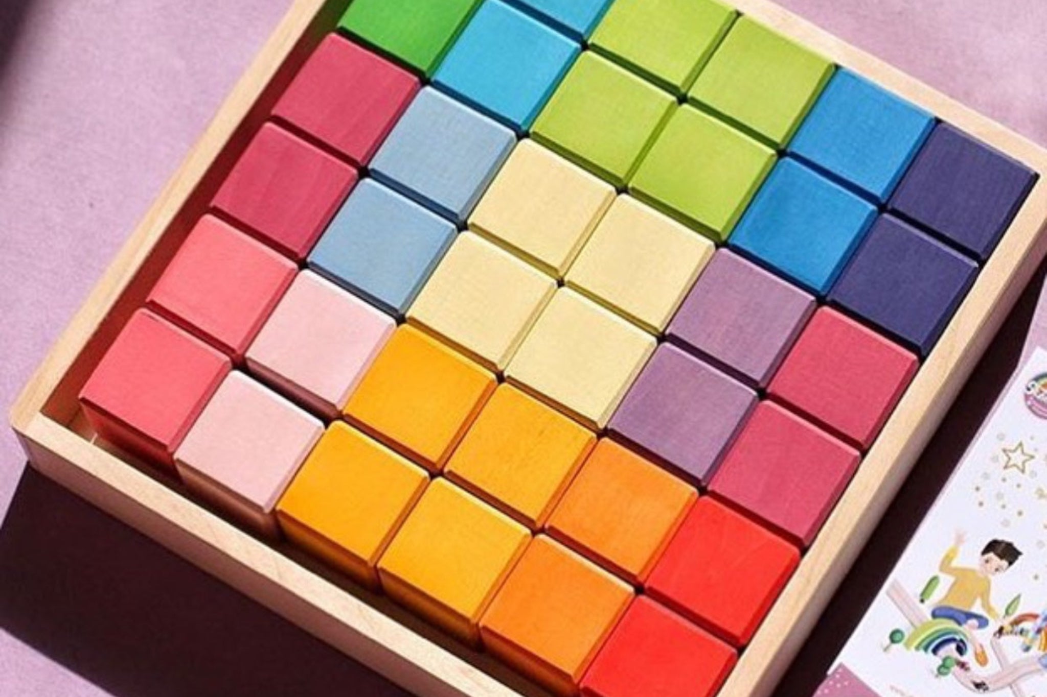 Block Set Pastel Wooden Blocks Set (Pastel Colour) – DreamsAcademy