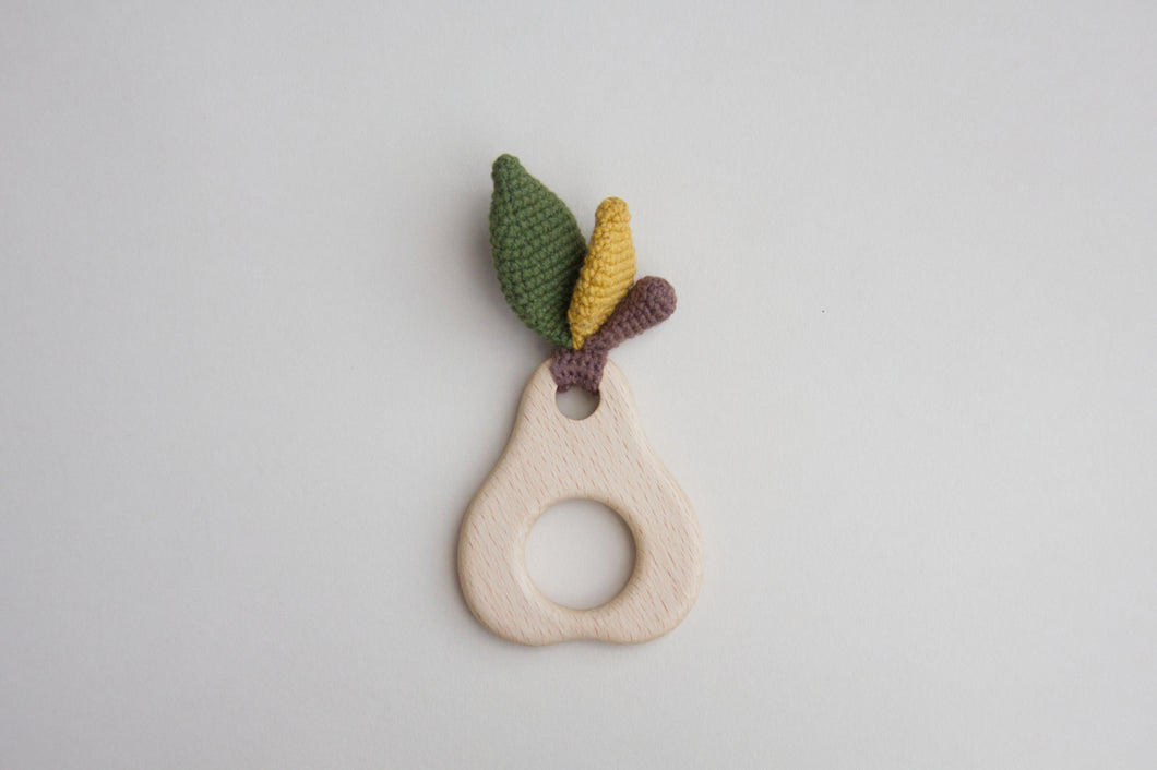 Handcrafted Pear Teether