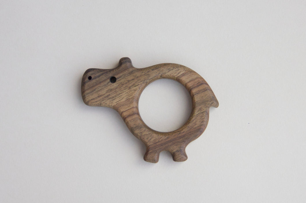 Handcrafted Hippo Teether