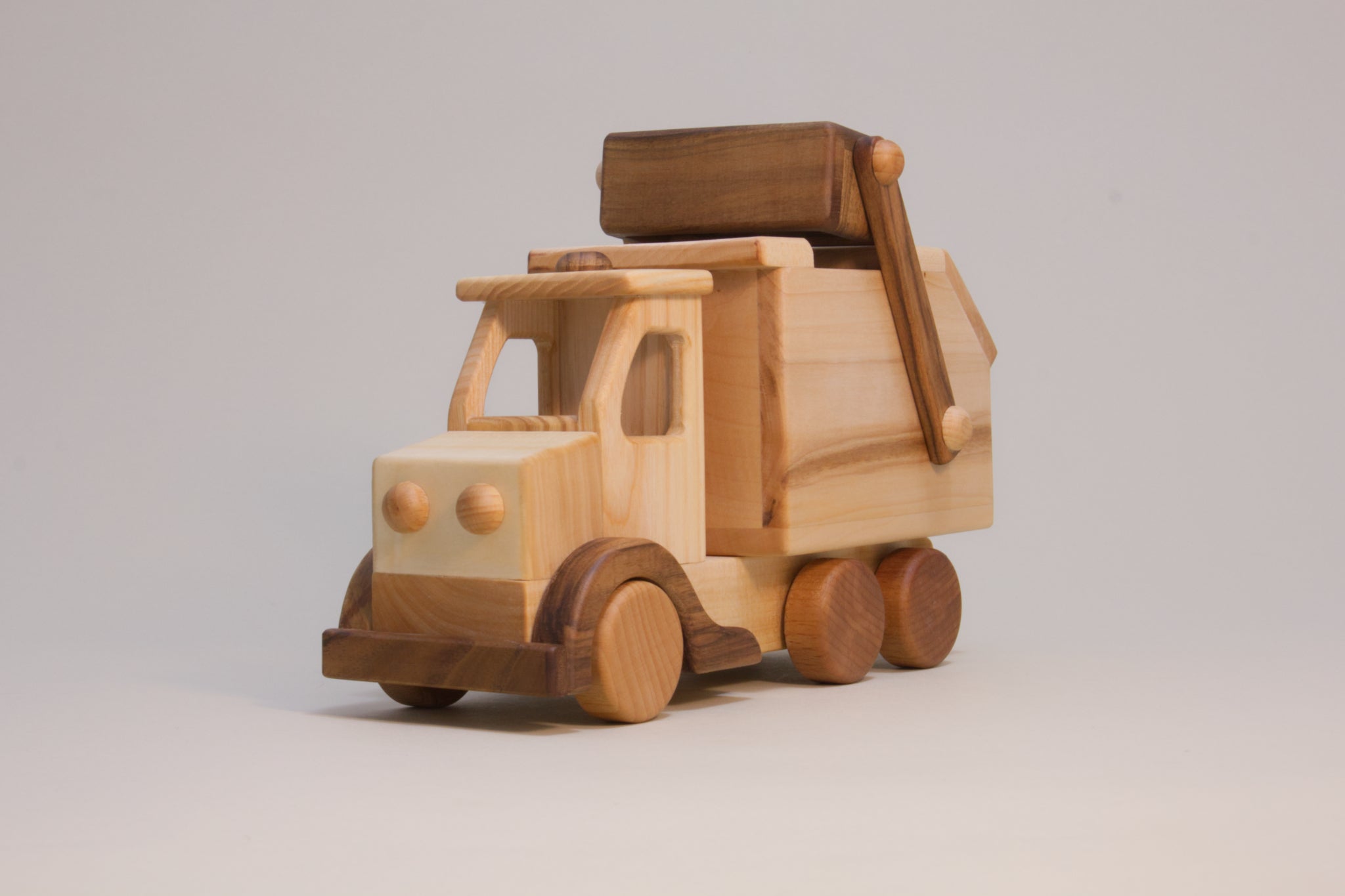 Handcrafted Wooden Garbage Truck – DreamsAcademy