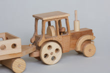 Load image into Gallery viewer, Wooden Tractor &amp; Trailer
