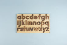 Load image into Gallery viewer, Walnut Lowercase Alphabet Puzzle
