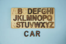 Load image into Gallery viewer, Walnut Uppercase Alphabet Puzzle
