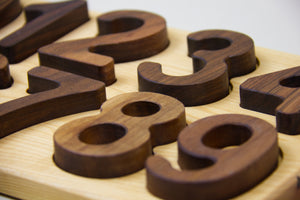 Wooden Number Puzzle 0-9
