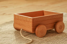 Load image into Gallery viewer, Wooden Pull Along Wagon
