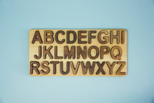 Load image into Gallery viewer, Walnut Uppercase Alphabet Puzzle
