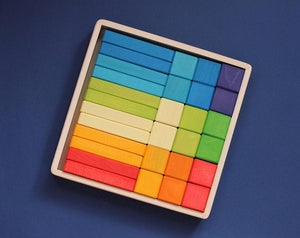 Wooden Blocks and Bricks (Rainbow colour).