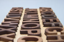 Load image into Gallery viewer, Walnut Uppercase Alphabet Puzzle
