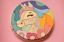 Load image into Gallery viewer, Extra Large Wooden Unicorn Puzzle
