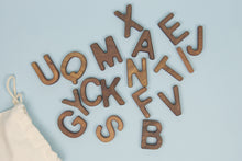 Load image into Gallery viewer, Walnut Uppercase Alphabet
