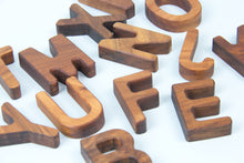 Load image into Gallery viewer, Walnut Uppercase Alphabet
