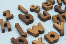 Load image into Gallery viewer, Walnut Lowercase Alphabet
