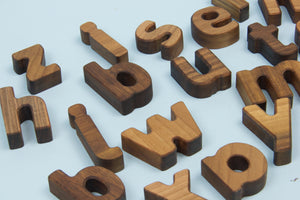 Walnut Lowercase Alphabet